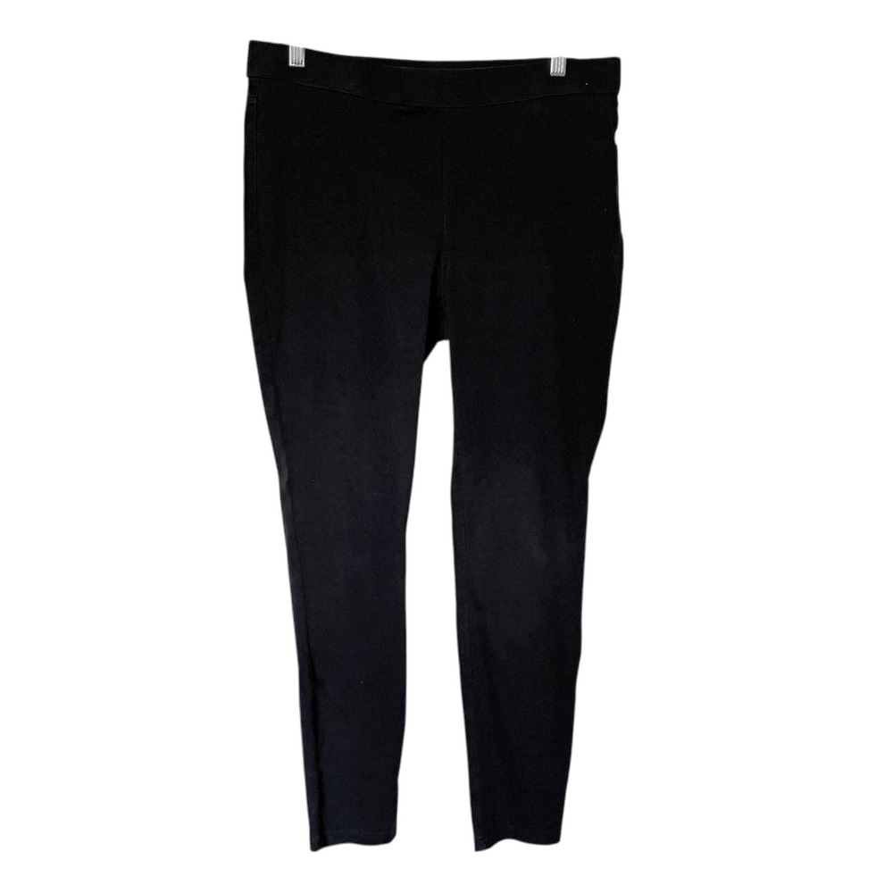 Zac & Rachel Womens Black Pull On Pants Size‎ L Stretch Comfort Casual Everyday